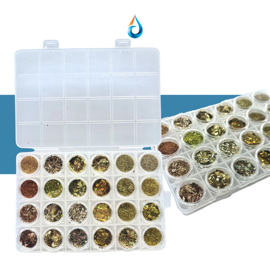 Caja de 24 Glitters (Dorado)