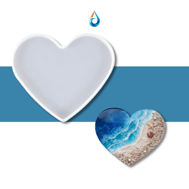 Molde Silicona Bandeja Corazón